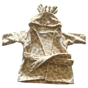 Luxurious Cream and Brown Hooded Pajama Robe